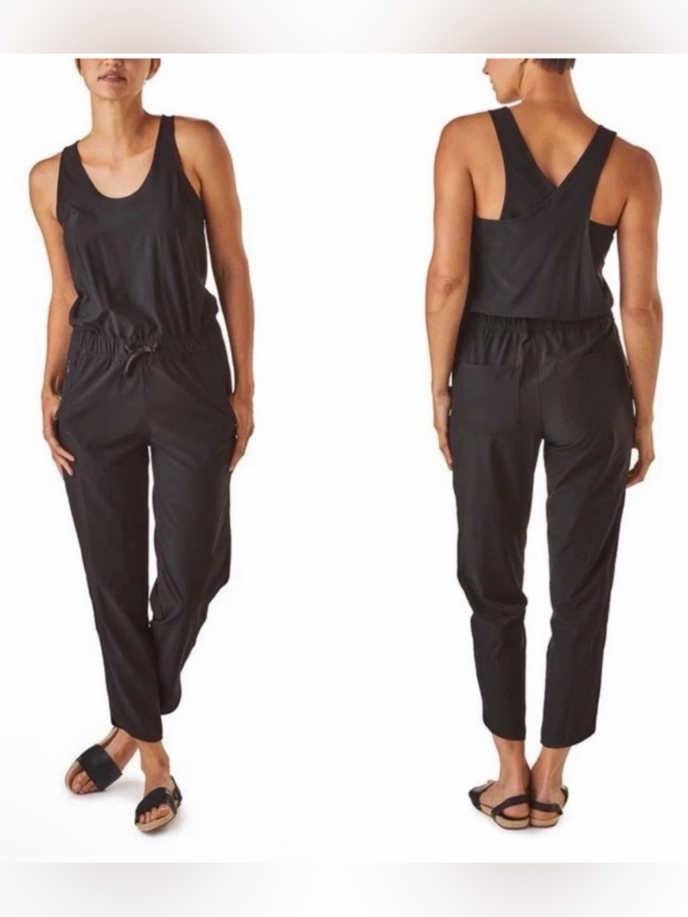 Patagonia Black Fleetwith Jumpsuit Romper Size Extra Small XS